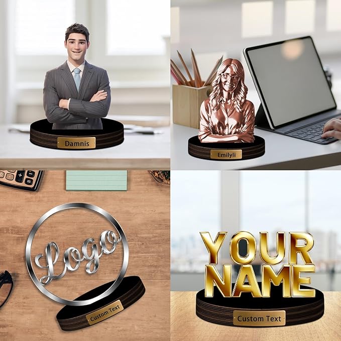 Personalized Photo Statue Plaque Sign, Custom Photo Picture Retro metal Sculpture, Acrylic Photo Cutout & Family Keepsake Statue, Portrait Gift for Weddings, Anniversaries,Family (style01) - Bloomnest