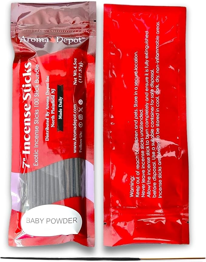 Cotton Candy Most Exotic Charcoal 7'' Incense Sticks. Approx. 85 to 100 Sticks Per Bundle, Length - 7 Inches, Each Natural Stick Burns for 35 to 45 mins Each. Long Lasting. Guarantee 100% Pure AromaDepotInc