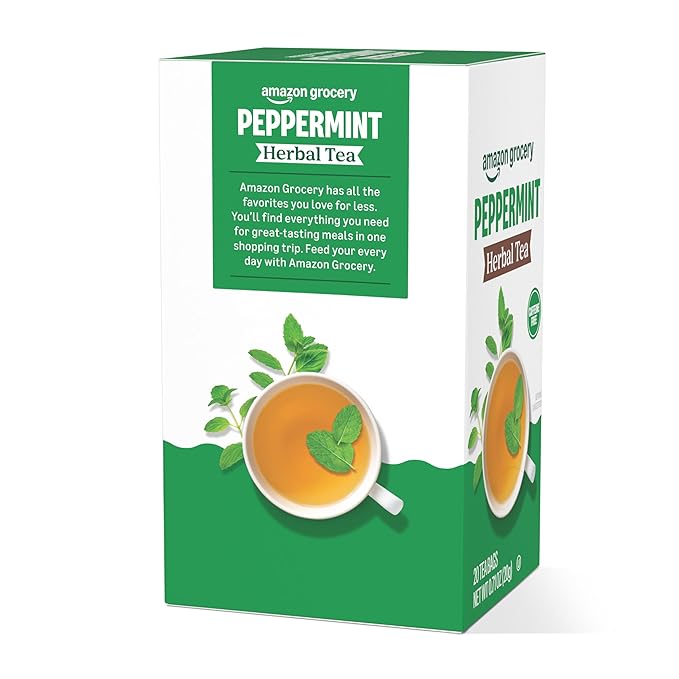 Amazon Grocery, Peppermint Herbal Tea Bags, 20 Ct - Bloomnest