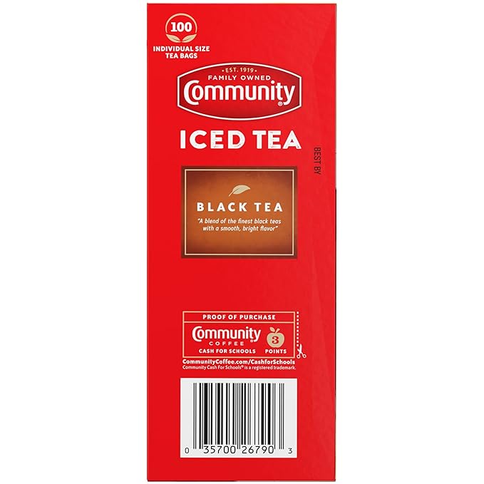 Community Coffee Porch Breeze Orange Pekoe Cut Black Tea Bags, Individual Cup Size, 100 Count (Pack Of 12) - Bloomnest