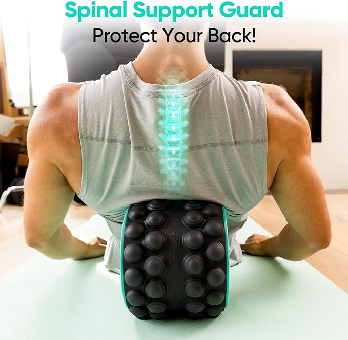 FitBeast Back Roller, Back Wheel Foam Roller - Targeted Muscle Roller for Deep Tissue Massage, Back Stretcher - Bloomnest