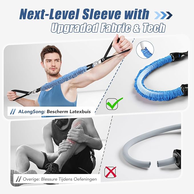Upgraded Pilates Bar Kit with Resistance Bands Natural Latex for Women & Men, Heavy-Duty Stainless Steel Multifunctional Yoga Pilates Stick for Home Gym Exercise Fitness Equipment Full-Body Workouts - Bloomnest