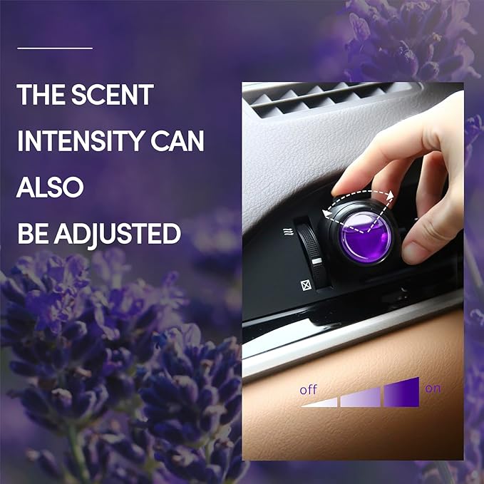 Car Air Freshener Vent Clips, 8 Pack, Provides Long-Lasting Scent, Up to 240 Days, Odor Eliminator (Lavender) - Bloomnest