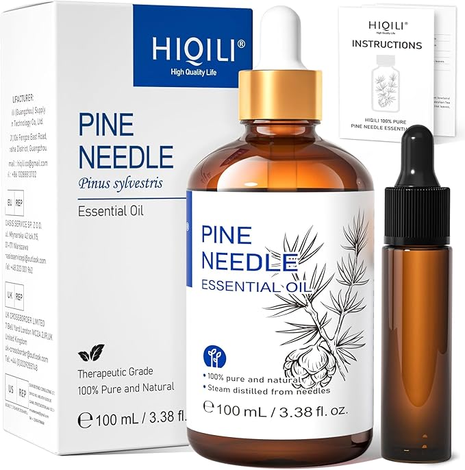 HIQILI 100ML Pine Essential Oil,100% Pure Natural Premium Quality, for Diffuser Skin Candle Making - 3.38 Fl Oz - Bloomnest