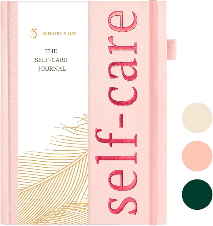 5 MINUTES A DAY Self-Care Journal with Prompts – Daily Reflection Notebook – Mental Health Journal for More Positivity, Anxiety & Guided Journal for Women, ADHD Planner with Mood Tracker, A5 (Pink) 5MINUTESADAY