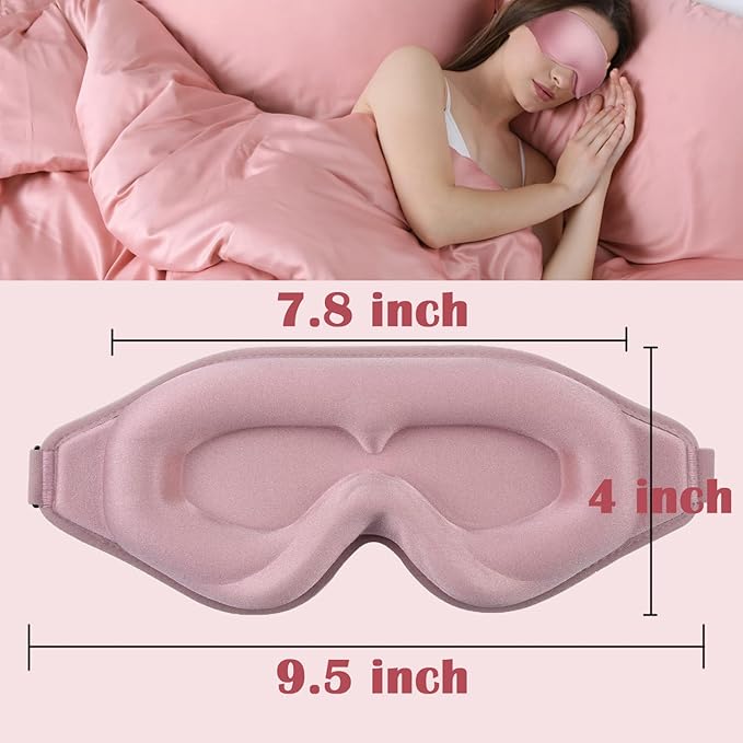 Sleep Mask for Women Eyelash Extension, Eye Mask for Lash Extensions No Pressure 3D Contoured Lash Extension Sleep Mask, Block Out Light Sleep Protector Eye Shade Cover for Travel Yoga Nap - Bloomnest