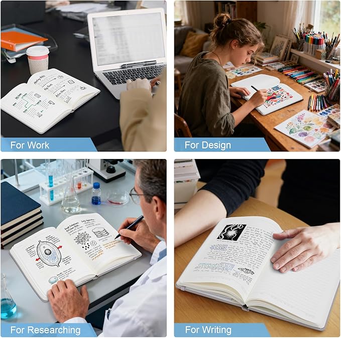 COMIX 24 Pack Lined Journal Notebooks for Work, 240 Pages, Medium 5.5" x 8.3", A5 Hardcover Journaling Notebooks for Business School Office, Notebooks Journals for Women & Men - Bloomnest