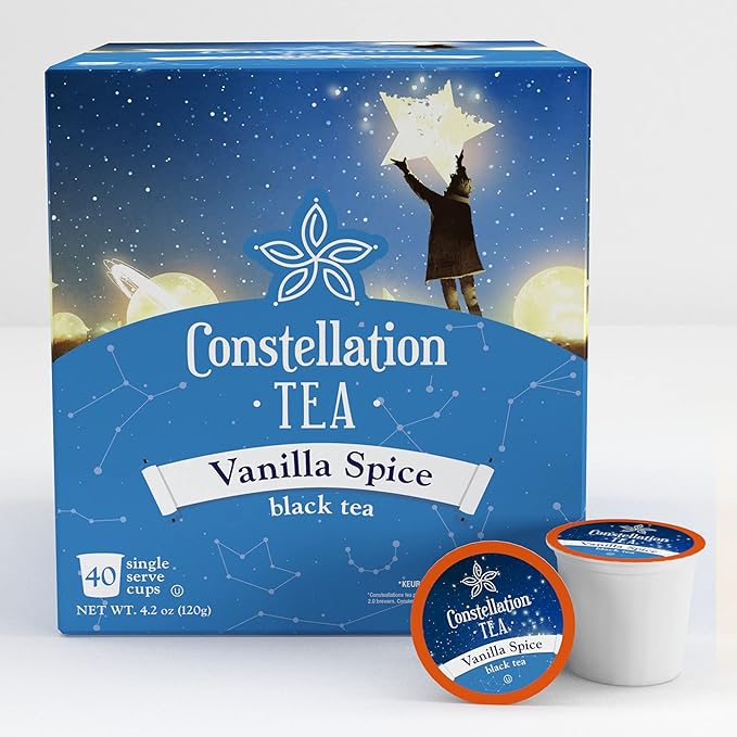 Constellation Tea Vanilla Spice Black Tea Pods Compatible with K Cup Brewers Including 2.0, 40 Count - Bloomnest