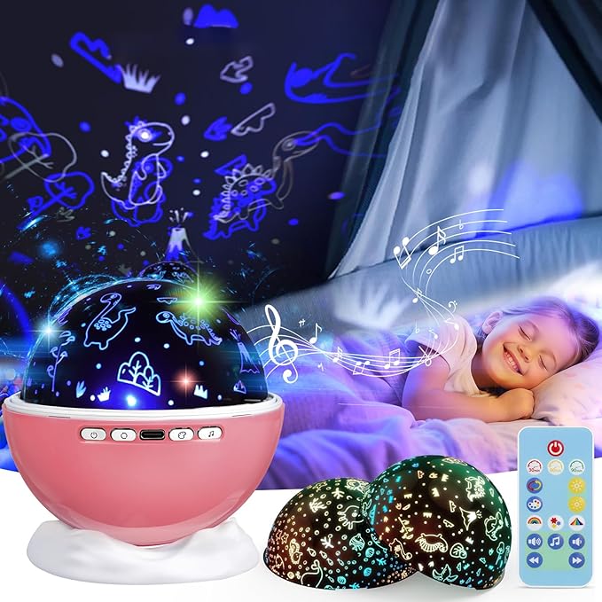 Night Light Projector, Night Light for Kids, Star Projector, 54 Light Color 360 Degree Rotation Kids Night light, Rechargeable Lamp for Bedroom, Light Projector Birthday Christmas Gifts for Boys Girls - Bloomnest