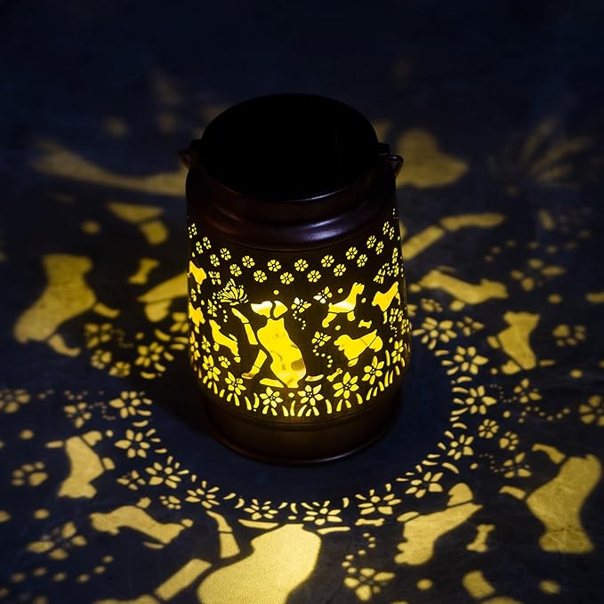 Solar Dog Lantern Gifts, Solar Hanging Lanterns Waterproof, Dog Lover Gifts for Christmas,Mother Day,hanksgiving Day - Bloomnest