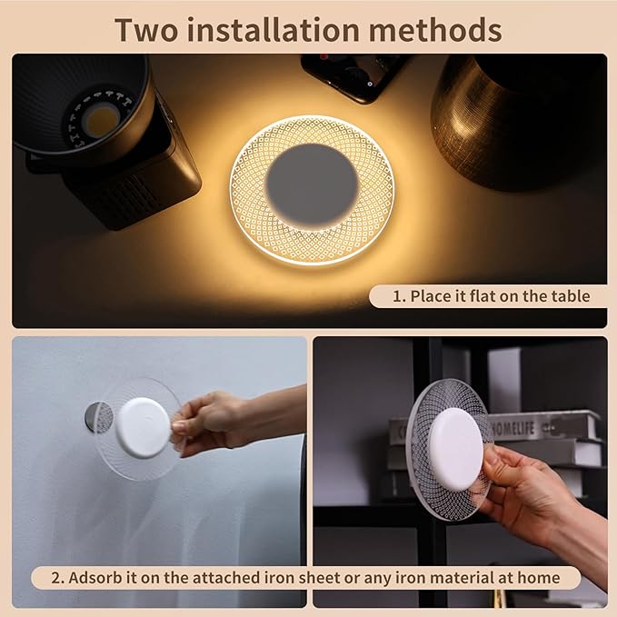 Kintion Round Night Light, Portable LED Night Light with RGB Mode, Rechargeable Dimmable Soft Warm Light for Bedside,Timer & Touch Control,for Kids, Nursery Room, Bedroom, 1Pcs - Bloomnest