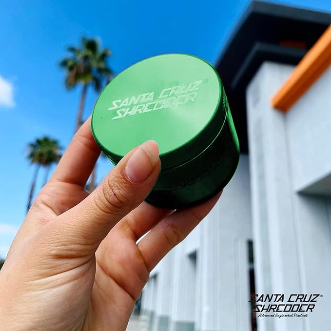 Santa Cruz Shredder Herb and Spice Grinder Made in USA (Large (2.7 Inch), Green) - Bloomnest