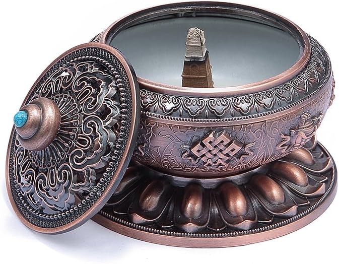 Incense Holder Burner Tibet Lotus Copper Alloy(Stick/Cone/Coil Incense) - Bloomnest