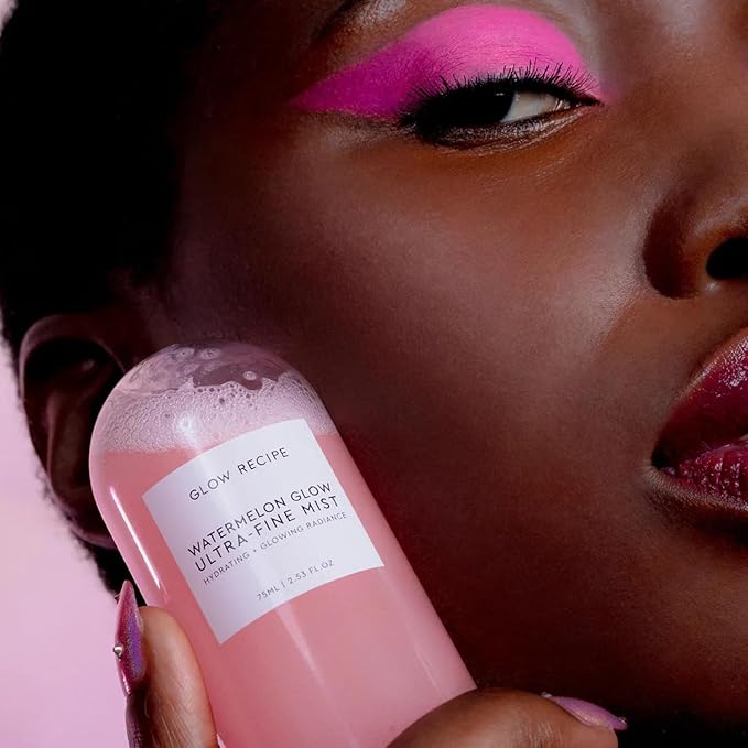 Glow Recipe Watermelon Glow Facial Spray + Hydrating Mist - Ultra-Fine Face Mist with Hyaluronic Acid + Hibiscus AHA to Refresh Dry Skin & Enhance Dewy Makeup - Suitable for All Skin Types (75ml) - Bloomnest