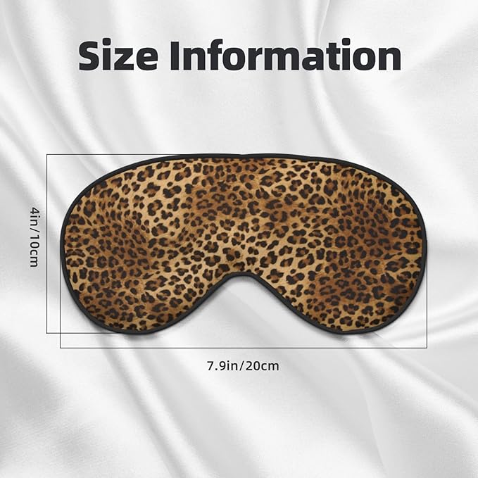 Abstract Brown Leopard Sleep Mask for Sleeping, Soft Comfort Eye Shade, Blackout Eye Cover, Deep Rest, Travel, Nap, Meditation - Bloomnest