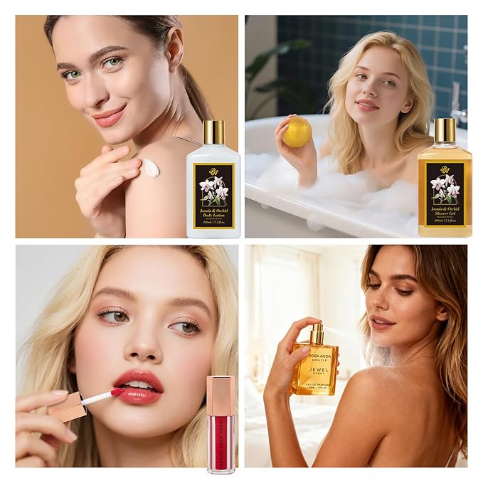 35 Pcs Valentines Day Gifts for Women, Orchid Spa Gift Basket Set, Self-Care Relaxation Kit, Face Skin Care Set, Bath & Body Care Set, Bath Bomb, Birthday, Mother's Day, Christmas, Wife, Anniversary