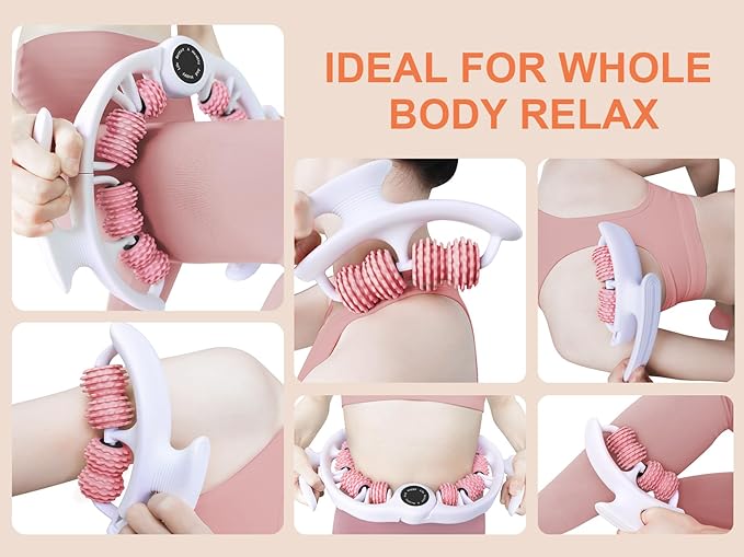 KESHWELL Muscle Massage Roller, Foam Roller for Deep Tissue Massage and Fitness Exercise.Golfer Tennis Elbow Relief Roller for Men&Women, Massage Roller Tool for Neck,Back,Leg, Arm,Thigh. White - Bloomnest