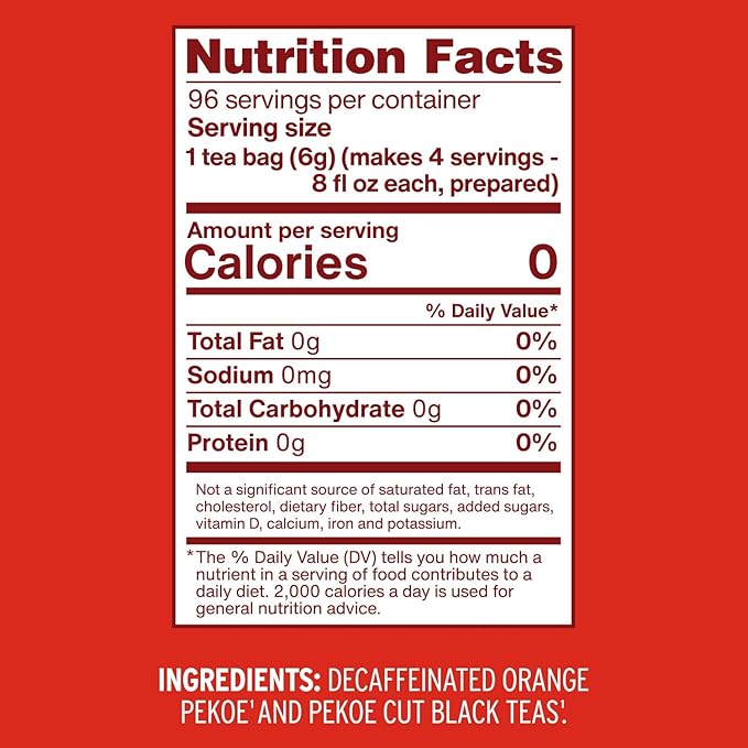 Luzianne Decaffeinated Iced Tea Bags, Family Size, 24ct Box (Pack of 6) - Bloomnest