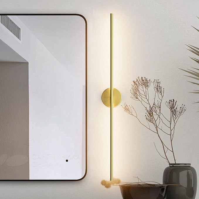 40In Modern Gold Hardwired Bathroom Sconce Vanity Light Bar Over Mirror 3000K Bathroom Light Fixture 360° Rotatable for Bedroom Living Room - Bloomnest