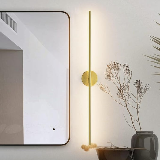40In Modern Gold Hardwired Bathroom Sconce Vanity Light Bar Over Mirror 3000K Bathroom Light Fixture 360° Rotatable for Bedroom Living Room - Bloomnest
