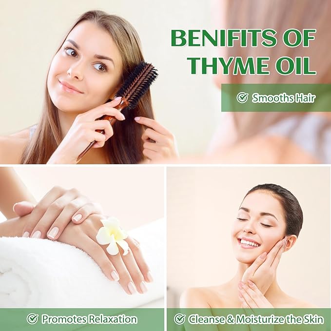 EVOKE OCCU Thyme Essential Oil for Diffuser, Massage, Candle and Soap Making - 4 FL Oz - Bloomnest