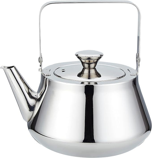 SANQIAHOME 1.6 Quart stainless steel teapot with Infuser A modern, minimalist style