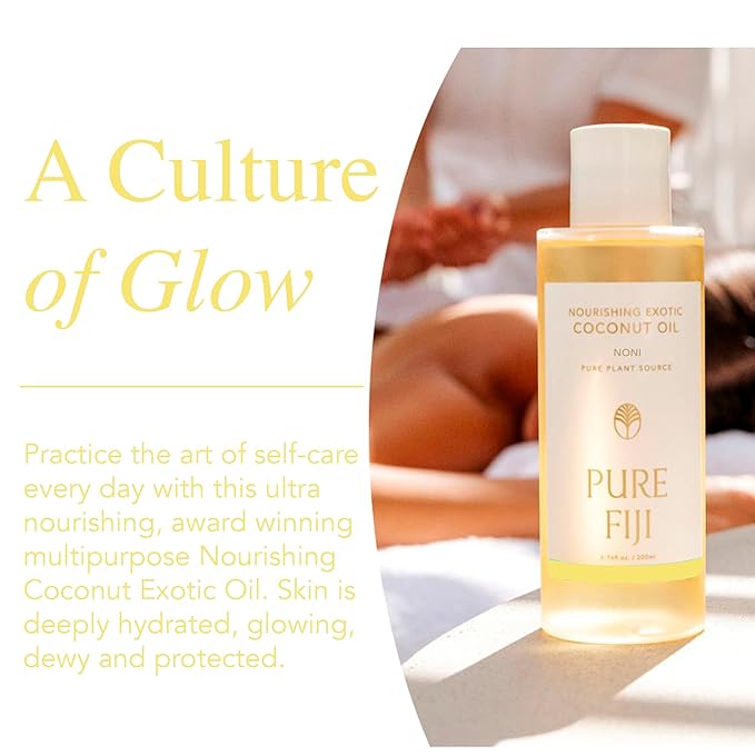 PURE FIJI Nourishing Exotic Coconut Body Oil, Pineapple (7.7 fl oz/230ml) - Bloomnest