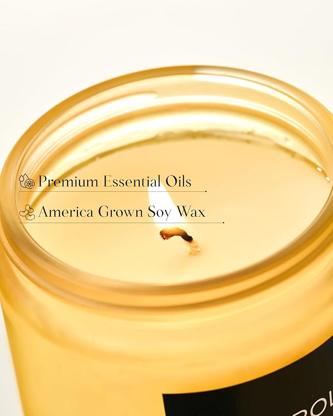 M&SENSE Neroli Tea Scented Candle, 7.05oz 50 Hours Long Lasting Burn 2 Wick Non Toxic Natural Soy Wax Candle for Women, Slow Burning Home Fragrance Gifts for Stress Relief & Relaxing - Bloomnest
