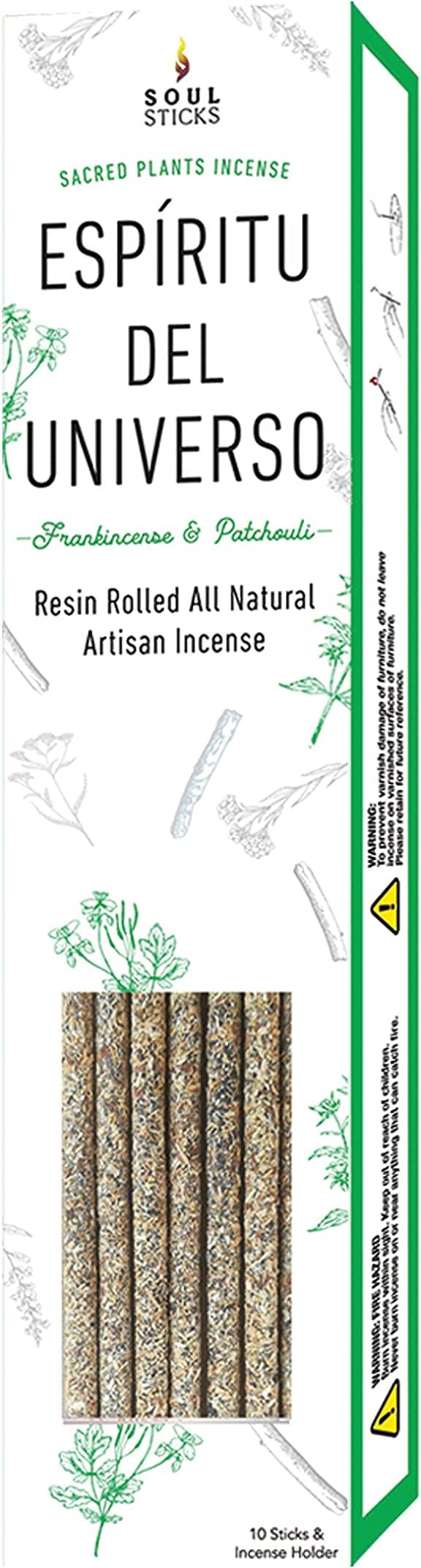 SOUL STICKS Handcrafted 10pcs Resin Artisan Incense Sticks Non-Toxic & Long Lasting Aromatic Sticks for Yoga Meditation Relaxation Aromatherapy Cleansing & Purification (Frankincense & Patchouli) SoulSticks