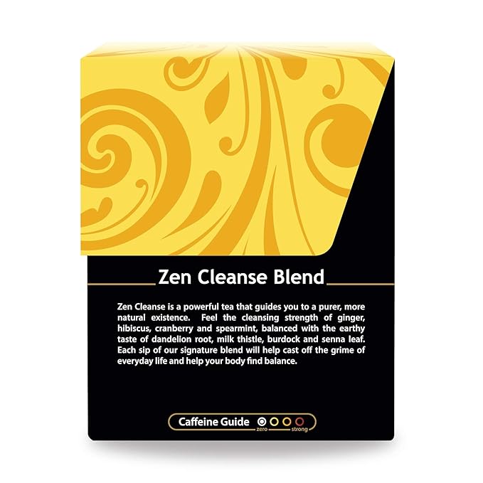 Buddha Teas Organic Zen Cleanse Blend - OU Kosher, USDA Organic, CCOF, 18 Bleach-Free Tea Bag - Bloomnest