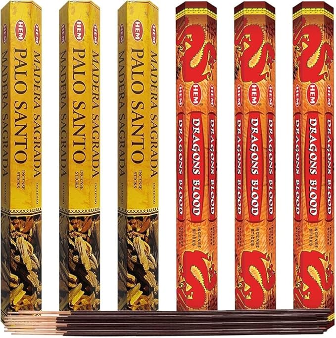 TRUMIRI Palo Santo & Dragons Blood Incense Sticks & Holder Bundle Variety Pack From Hem Trumiri Insense Inscents Insencents Insence
