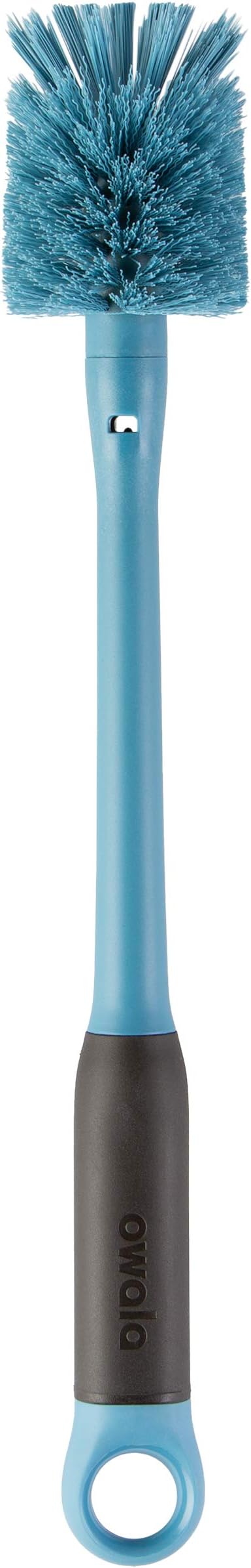 Owala 2-in-1 Water Bottle Brush Cleaner and Water Bottle Straw Cleaner Brush, Water Bottle Brush with Removable Head and Twist n� Hide Straw Brush, Smokey Blue Owala