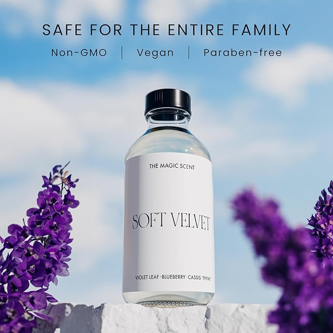 The Magic Scent Soft Velvet Diffuser Oil - Hotel & Home Luxury Scents - Diffuser Oil Scents for Home Designed for Use in All Diffusers - 4 fl oz, 120 mL - Bloomnest