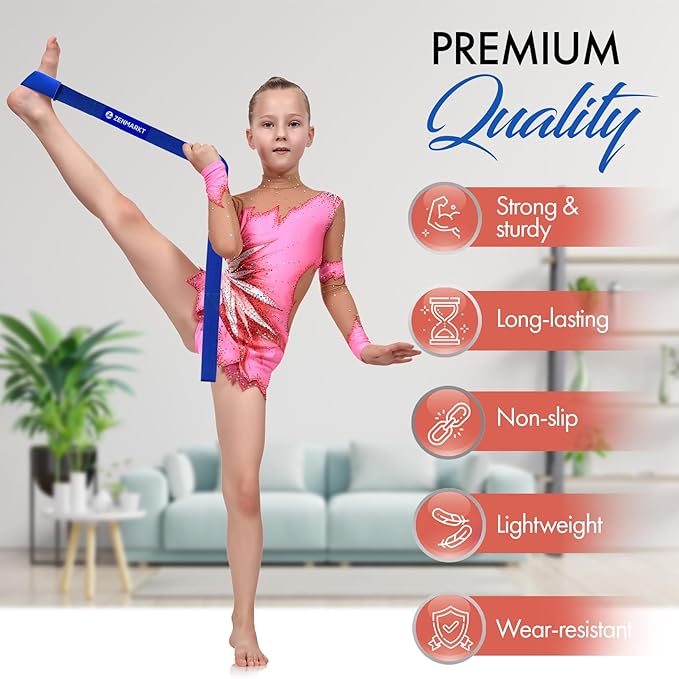 Stretching Strap for Cheer – Flexibility Stunt Strap for Cheerleaders – Durable Cheer Stretching Bands for Improved Flexibility, Range of Motion – Essential Cheer Accessories - Bloomnest