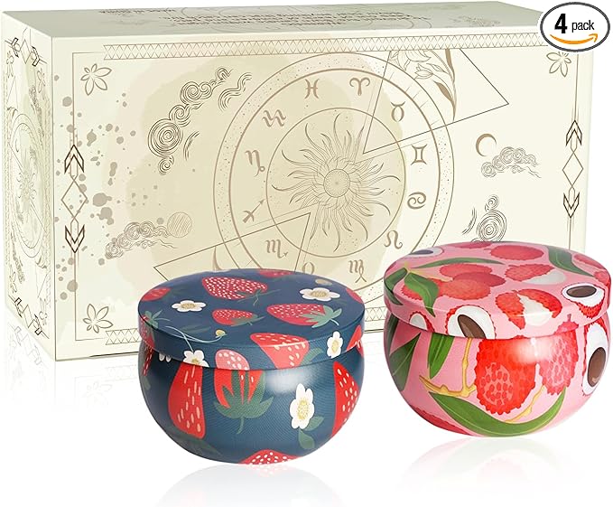 2Pack Scented Candle-2.2oz Aromatherapy Candles,Long Lasting Burn-Strawberry and Litchi Scented Candle Gifts for Man,Women,Soy Wax Candle Prefect for Home Decor, Stress Relief - Bloomnest