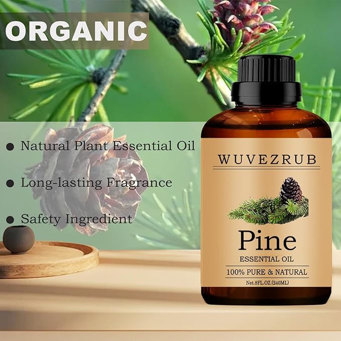 Pine Essential Oils, 240ML Pure and Natural Essential Oil for Aromatherapy Diffuser - 8 Fl Oz - Bloomnest