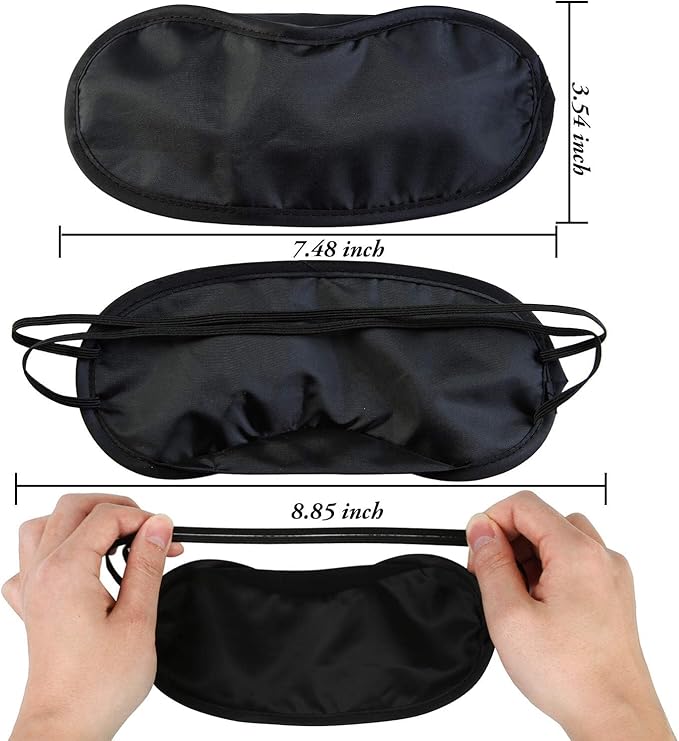 Aneco 50 Pieces Blindfold Eye Mask Shade Cover with Nose Pad and Adjustable Strap for Travel Sleep or Party Supplies - Bloomnest
