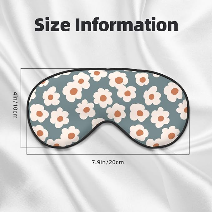 Sleep Eye Mask Vintage Boho Floral Sleep Mask for Women Men Comfortable Eye Mask with Adjustable Strap Soft Eye Cover Blindfold for Travel Yoga Nap Shift Work - Bloomnest