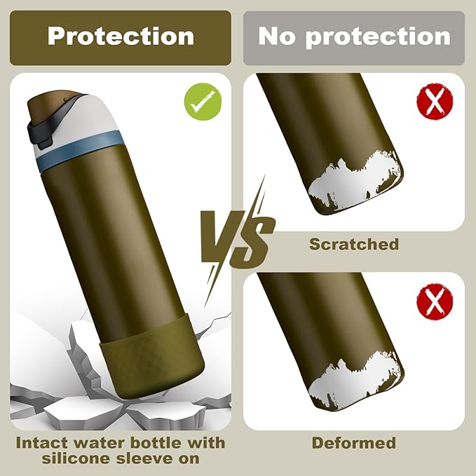 Silicone Boot for Owala Water Bottle 24 oz 32 oz 40 oz, Anti-Slip Protective Sleeve for FreeSip/Twist/Flip Stainless Steel Water Bottles Accessories BEONSKY