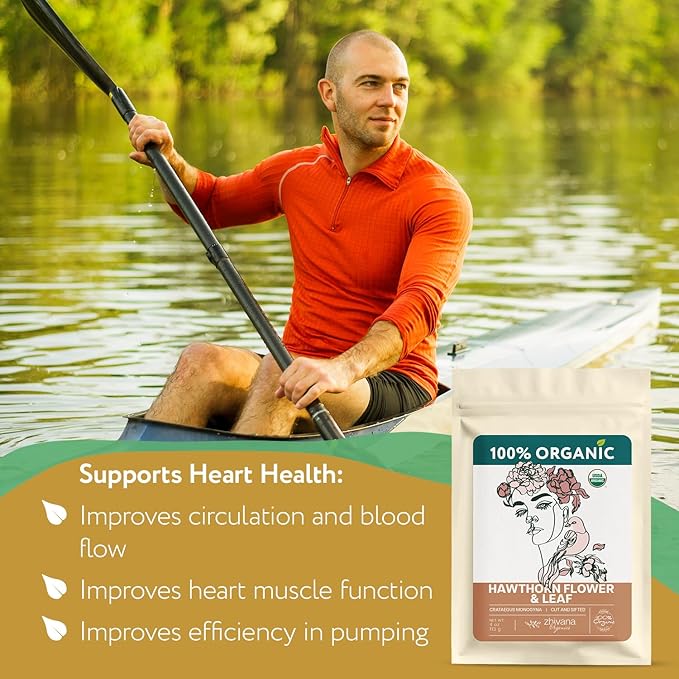 Hawthorn Leaf & Flower Tea Organic (4oz.) - Loose Hawthorne Tea for Blood Pressure Balance, Cardiovascular Health, Heart Support - Espino Blanco Hoja - Bloomnest