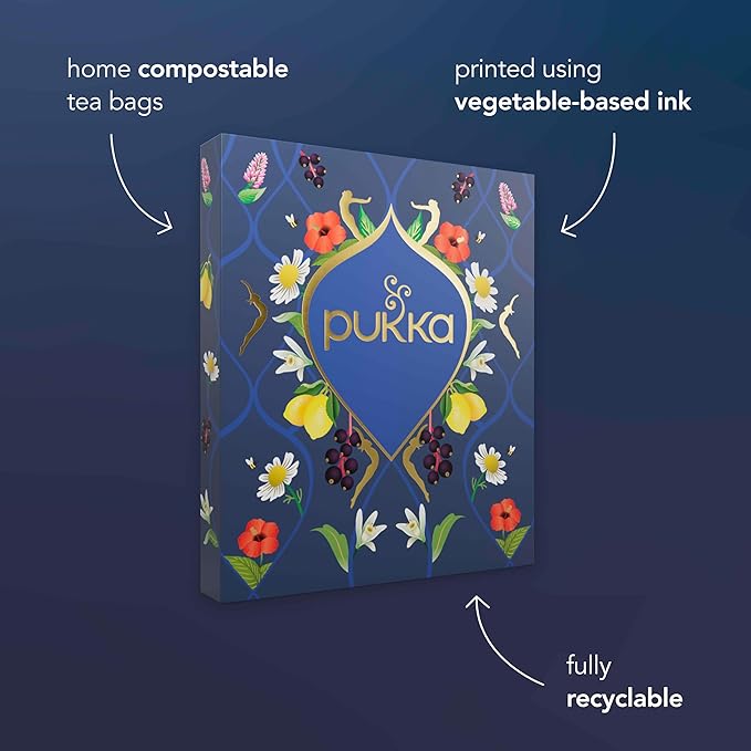 Pukka Premium Herbal Tea Selection Gift Set Box, Ideal Gift For Holidays, Birthdays & Anniversaries, Self-Care Kit for Tea Lovers, 45 Teabags, 9 Delicious Flavors, Caffeine Free - Bloomnest