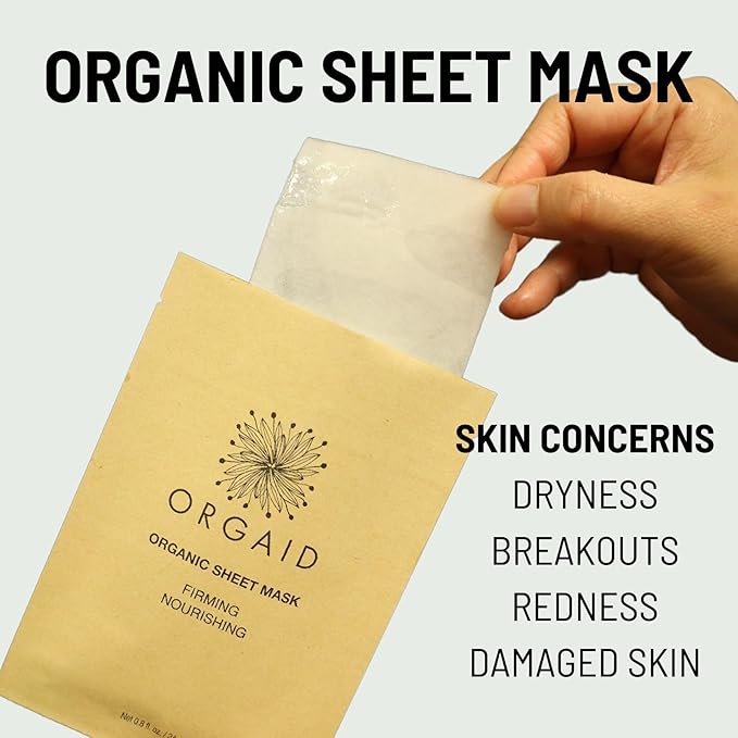 ORGAID Organic Sheet Mask | Made in USA (Assorted Multi-pack, pack of 6) - Bloomnest