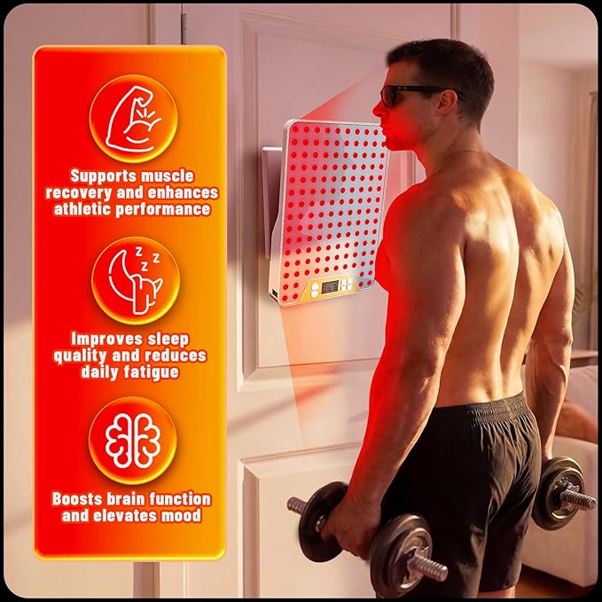 Red Light Therapy Device,Portable LED Red Infrared Light Device with 630nm, 660nm & 850nm Combination Light for Face and Body, 9 Adjustable Timer Settings, Adjustable Angle, Includes Goggles,White Bloomnest