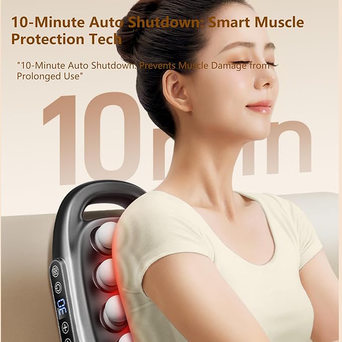 8-Head Massage Gun Set with 30 Levels & 3 Modes, Massage Gun Deep Tissue Neck Massager with 8 Heads, for Deep Tissue, Back, Shoulders, Legs, Pain Relief - Bloomnest