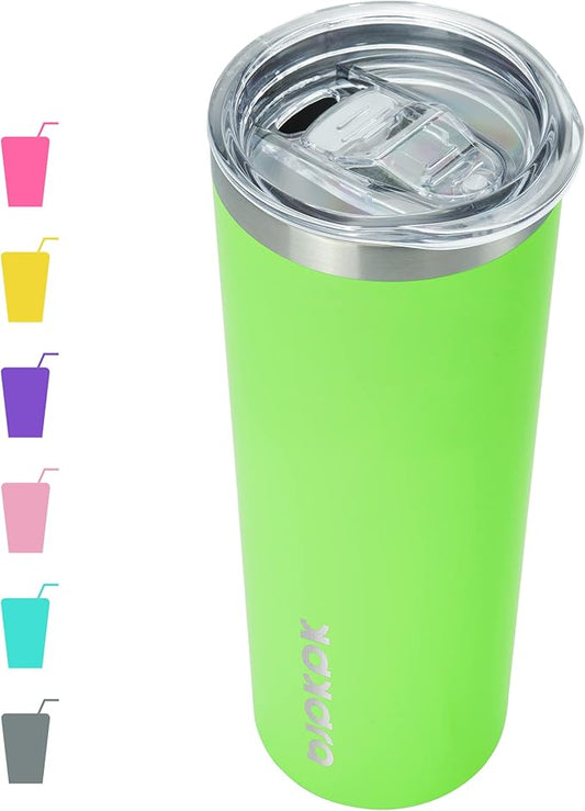 BJPKPK 20 oz Skinny Tumbler With Lid Insulated Travel Coffee Mug Stainless Steel Sublimation Water Tumblers Cup,Green - Bloomnest