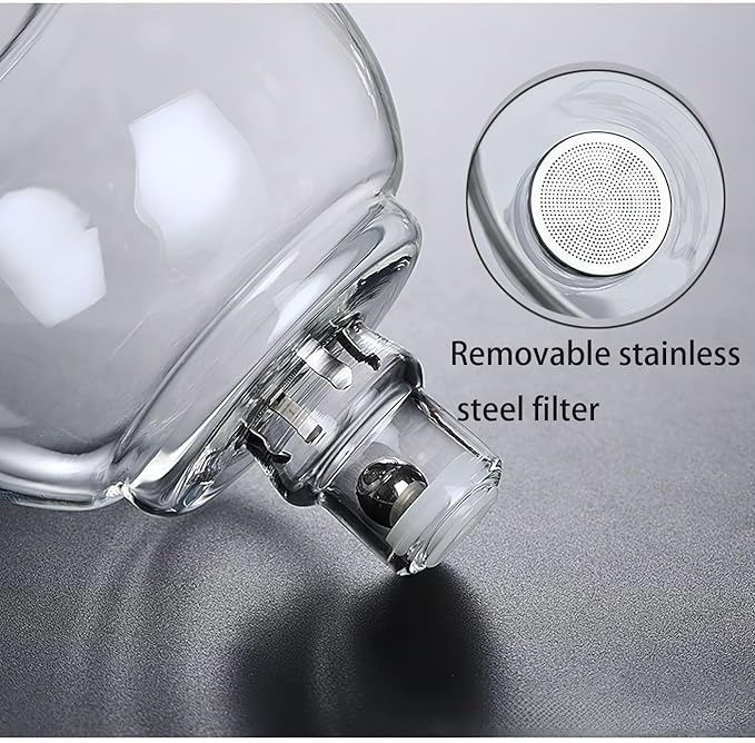 Semi Automatic Tea Set, Lazy Kungfu Tea Set, Lazy Kung Fu Drip Teapot, Magnetic Tea Pot With Magnetic Ball, Heat Resistant Gongfu Glass Teapot Set, Gift For Fathers Day, Thanksgiving Birthdays - Bloomnest