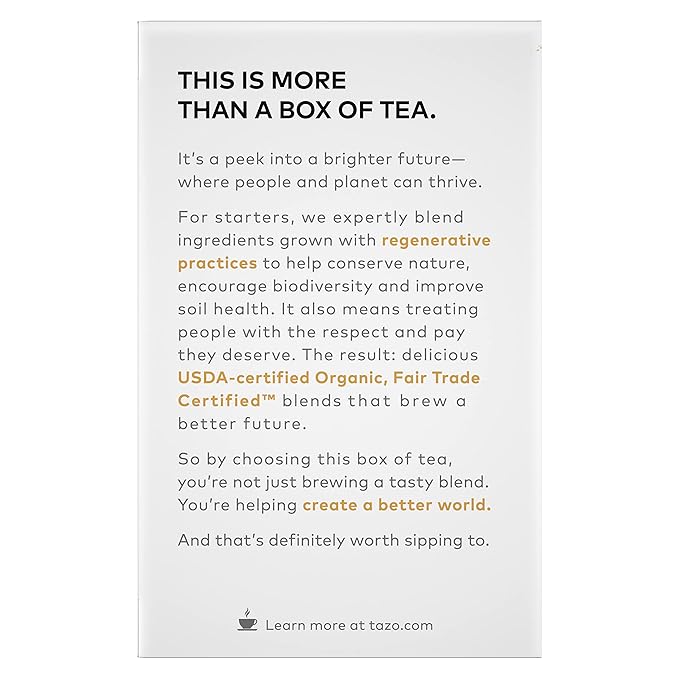 TAZO Tea Bags, Black Tea, Regenerative Organic Chai Tea, 16 Count (Pack of 2) - Bloomnest