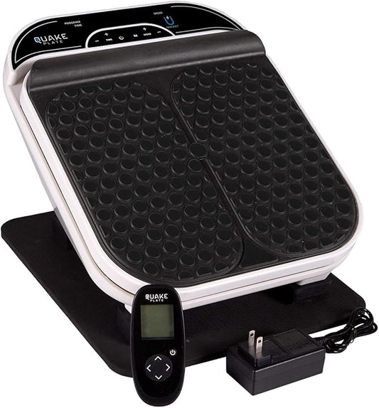 Foot Massager for Neuropathy Pain & Circulation by Quake Plate High RPM Oscillating Deep Tissue Foot & Calf Massager for Plantar Fasciitis Pain Relief, 30 Speed Vibrate with Gen 2 RF Remote - Bloomnest