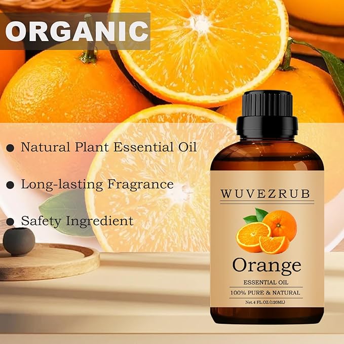 Orange Essential Oil - 120ML Pure and Natural for Aromatherapy Diffuser - 4 Fl Oz - Bloomnest