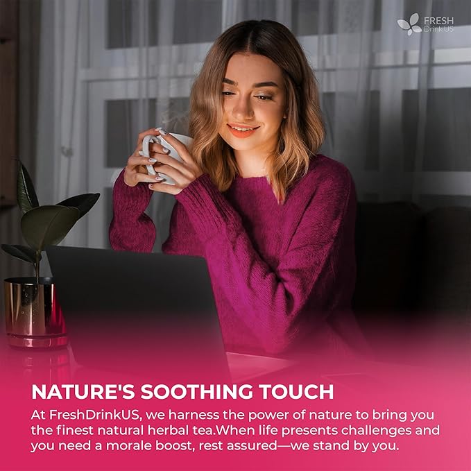 FreshDrinkUS, MenopauseSlim 40 Tea Bags – Herbal Blend with Rooibos, Dandelion Root, Matcha, Licorice, Cardamom & Black Cohosh – Smooth, Earthy Flavor – Premium Quality, Naturally Caffeine-Free Tea - Bloomnest